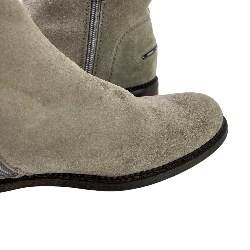 Franco Sarto Happily Women's Gray Taupe Genuine Leather Suede Ankle Boots sz 9.5 - Picture 13 of 16